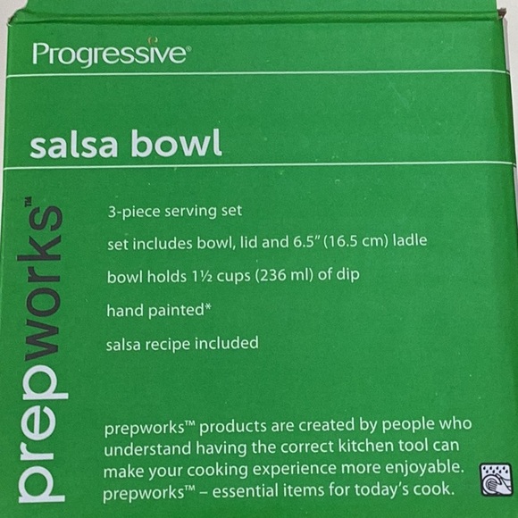 Progressive Prepworks Salsa Bowl Red Chili Pepper Shaped Serving Set NWT - Picture 8 of 10